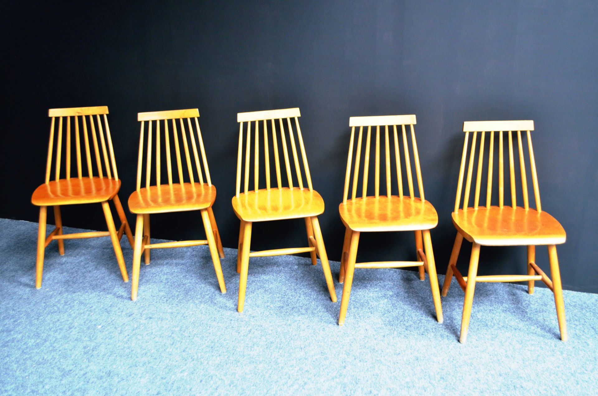 Lot de 5 chaises vintage 1960 - Image 4 of 4