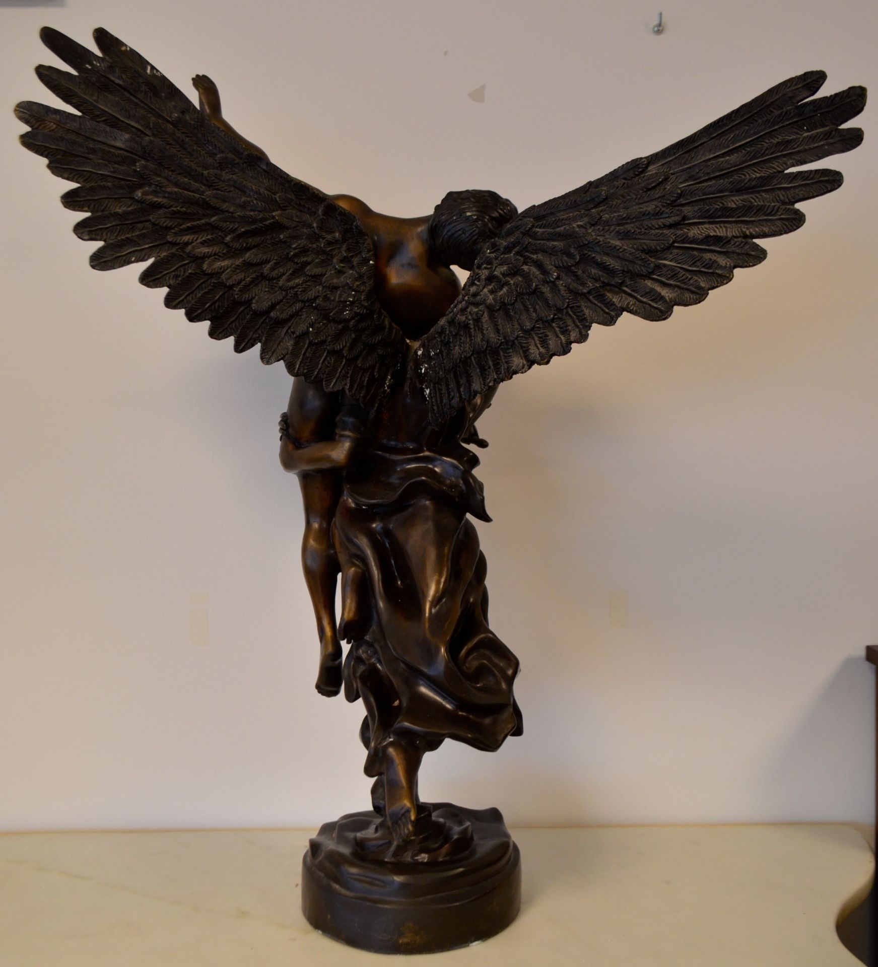 Statue bronze Gloria Victis d'après Antonin Mercié - Image 4 of 5