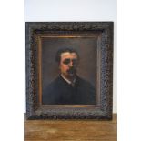 Peinture sur toile "Portrait de Mr Edouard Costier" signé Ferdinand Polack 1885