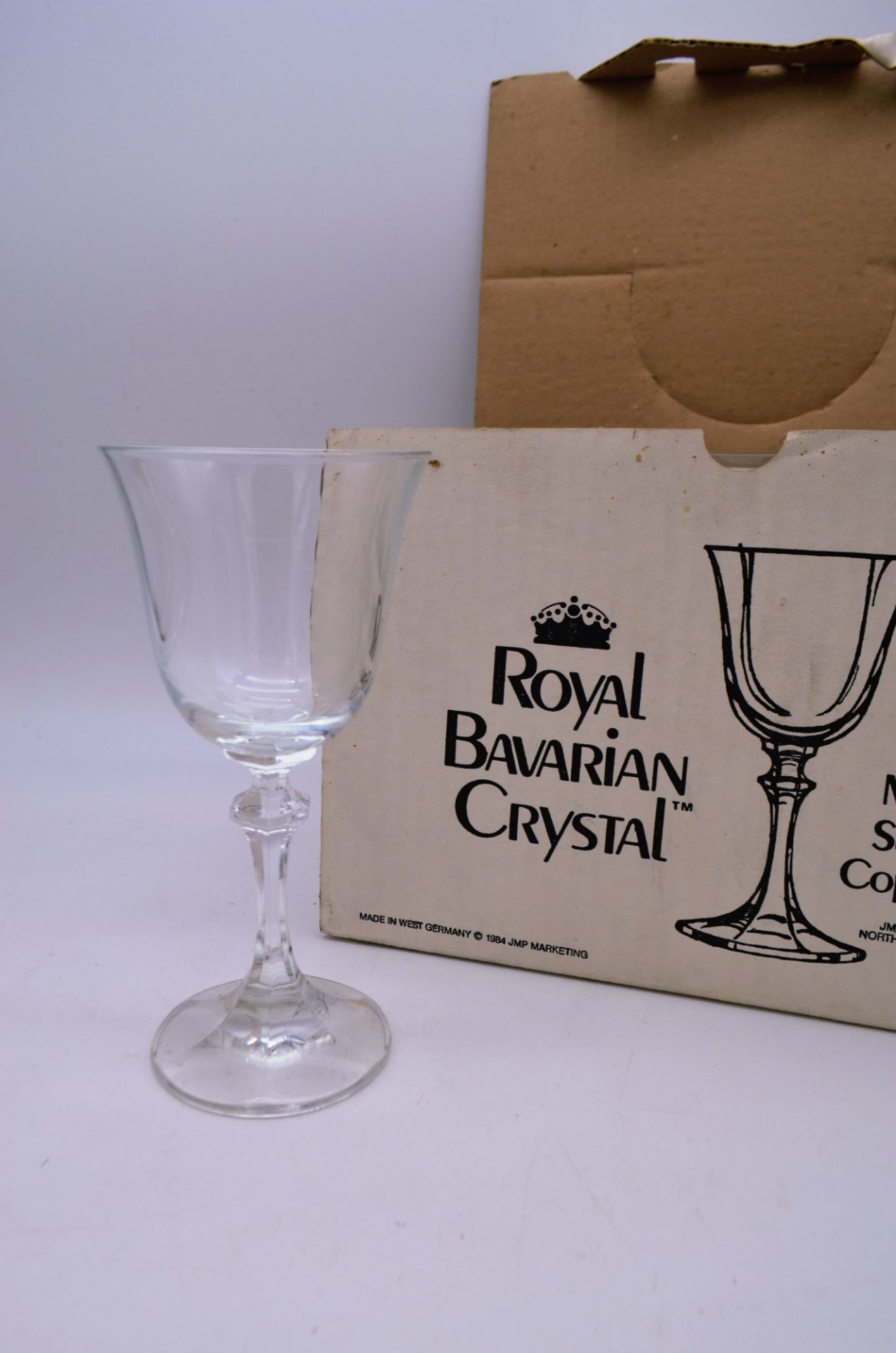 Lot de 6 verres de vin en Royal Bavarian Cristal avec sa boite d'origine - Image 2 of 3