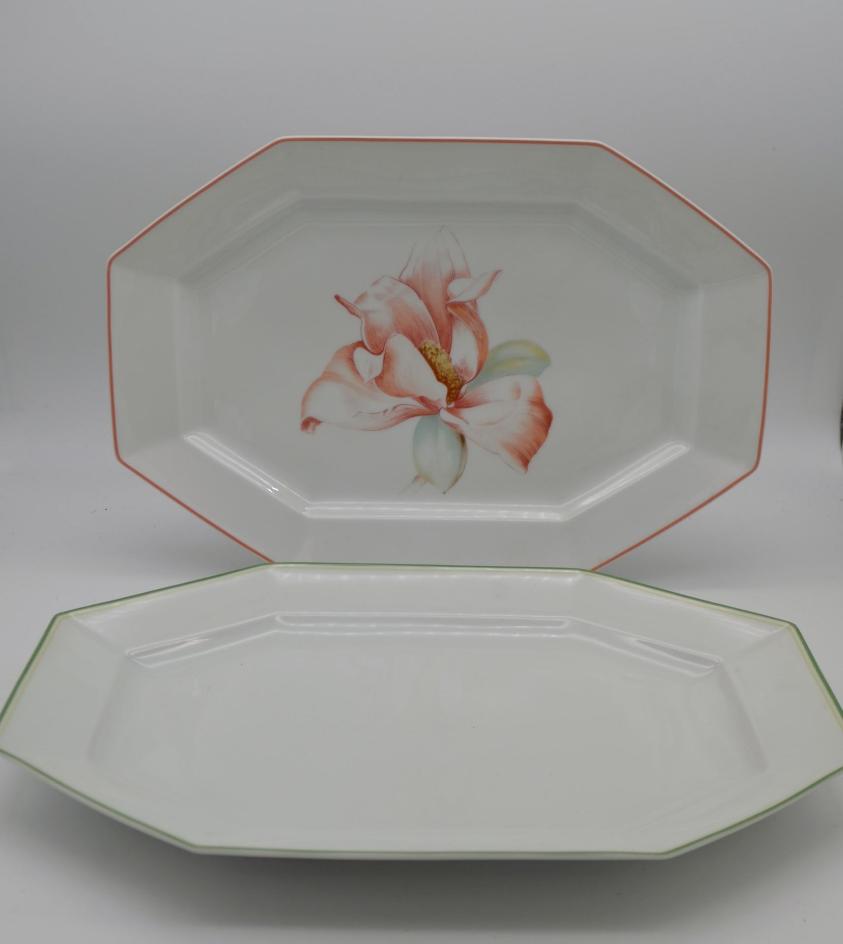 Service en porcelaine de Limoges, manufacture Lafarge, Collection 'Orchidée', vintage - Image 6 of 15