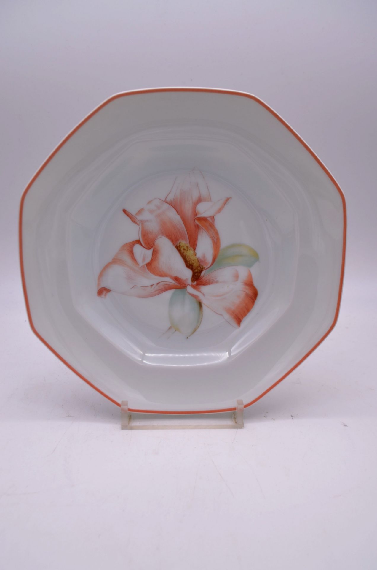 Service en porcelaine de Limoges, manufacture Lafarge, Collection 'Orchidée', vintage - Image 14 of 15
