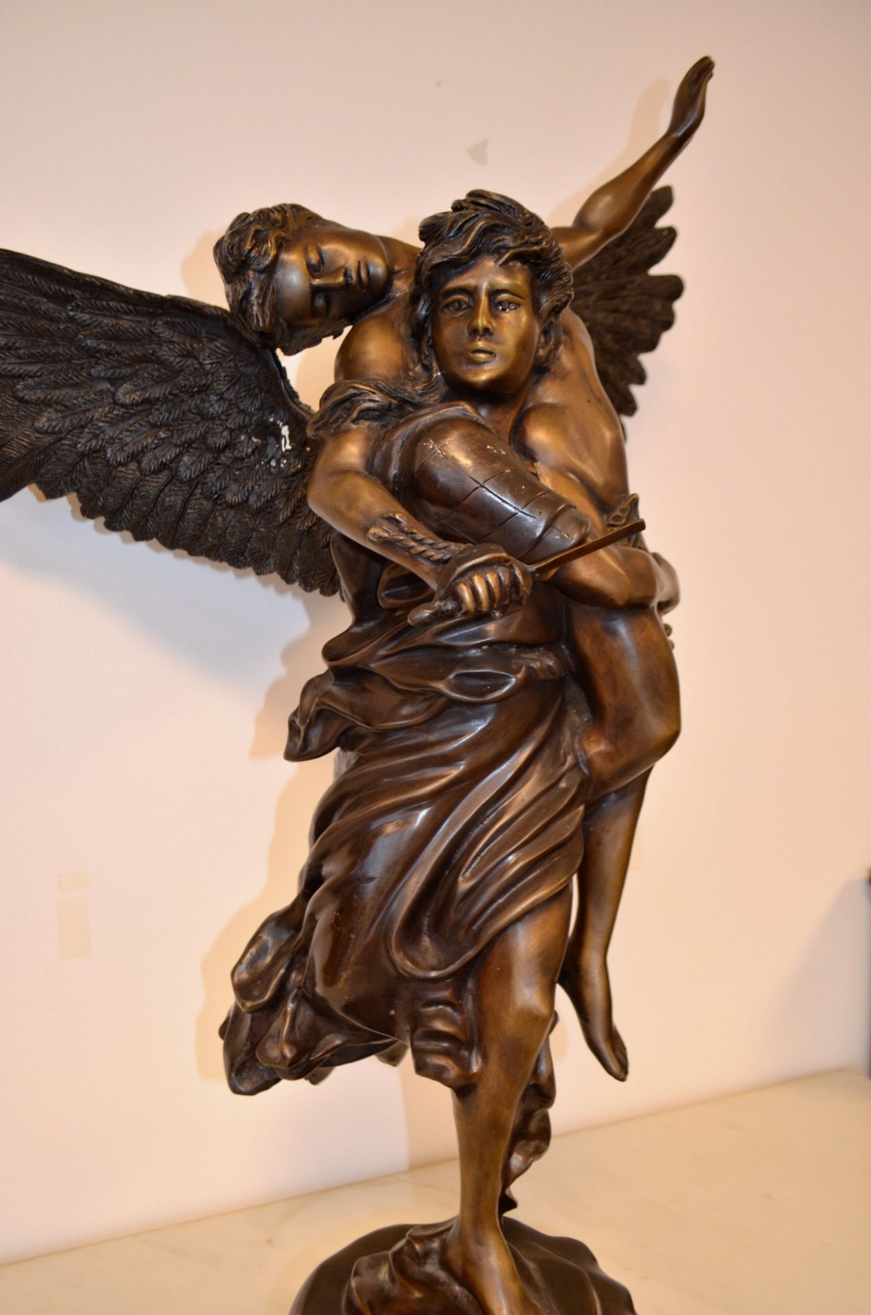 Statue bronze Gloria Victis d'après Antonin Mercié - Image 3 of 5