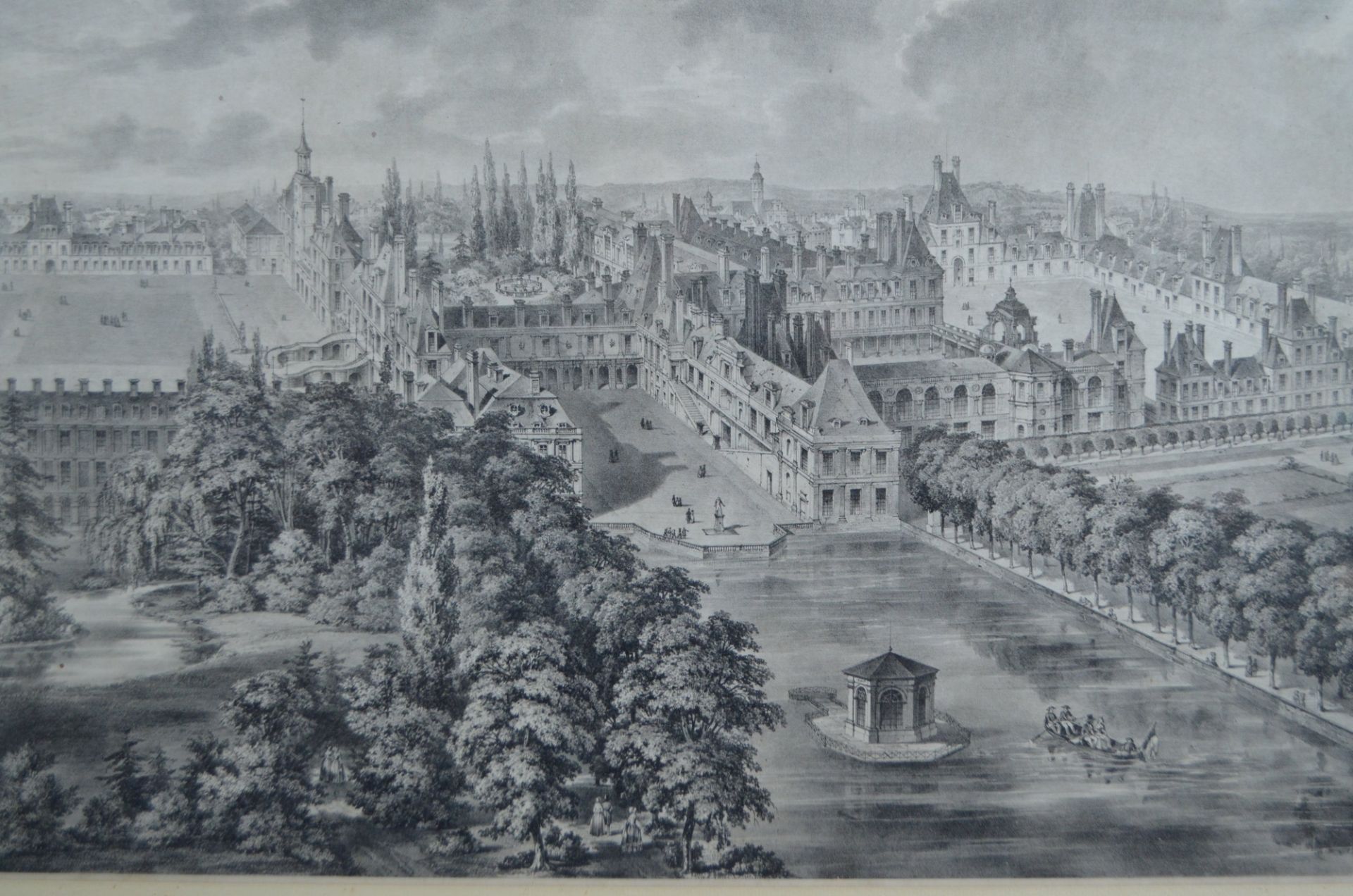 Lithographie "Les jardins du palais" non attribué - Image 2 of 2