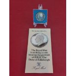 Tuvalu Duke of Edinburgh's award 25th anniversary10 dollar coin 1981 0.500 silver. Only 5000 issued