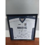 Large Signed Tottenham Hotspur football shirt. Width 87cm Height 92cm