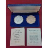 Royal Commonwealth Society Commemorative medal set in silver proof and bronze proof limited issued