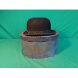 Ladies riding bowler hat by Battersby of London with original box. Style 4125. Number 7179