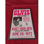 Elvis in concert poster. Elvis Presley width 38cm Height 58cm