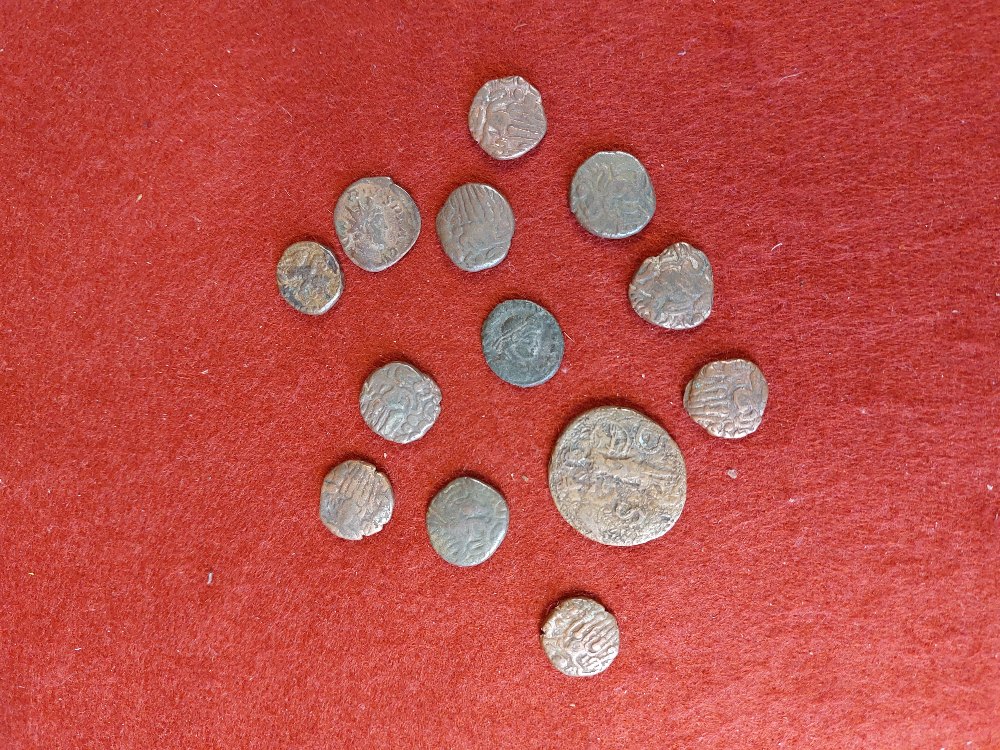 Collection of various coins.