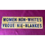 WW2 Era very unusual enamel sign 24" by 7".