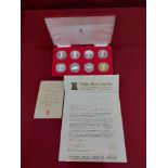 The Magnificent Seven Plus One Collection 1977 silver jubilee. Silver proof crowns from Gibraltar,