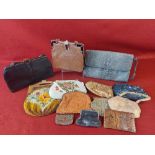 Vintage ladies handbags and evening bags. Including Mappin and Webb handbag in snake/lizard skin.