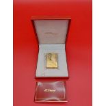 Boxed St Dupont Paris lighter in gold tone