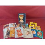 Collection vintage Playboy items including 8 1960/70's magazines 5 calendars and Little Annie