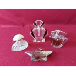 4 Art Deco style perfume bottles.