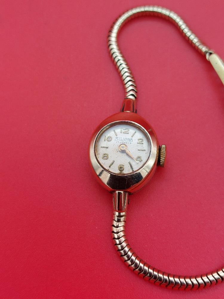 9ct gold ladies watch weight 10.5 grams - Image 2 of 2