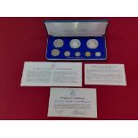 Rare Philippines new currency proof set 1975. 50 piso coin in solid silver & 5 piso in pure nickel