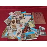 Vintage post cards and album.