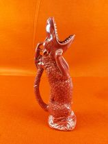 A fantastic Burmantofts Art Pottery red Basilisk Dragon and Weasel figural jug shape no 554. Well