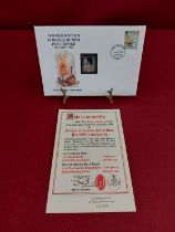 First Day Cover inauguration of post office 1973, 5th July ?1 stamp on solid sterling silver ingot