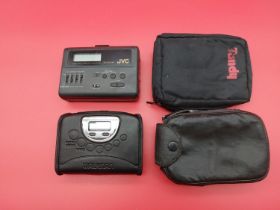 Original Sony Walkman with original case and JVC walkman.