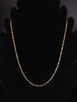 9ct gold necklace 3.5grams length 48cm