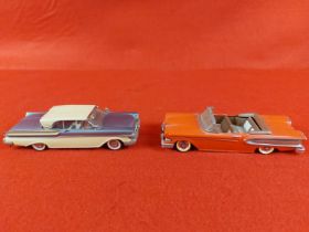 2 x Mini Marque die cast 1/43 models. Mercury Turnpike Cruiser, 58 Edsel Citation. As found.