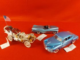 Collection of 3 Franklin Mint Scale 1:24 including the Thomas Flyer winner of The Great Race.