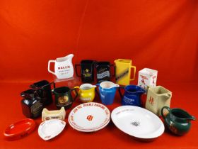 Large collection Breweriana (Whisky) related items including water jugs, plates, ashtrays etc.