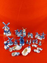 Large collection of various china windmills. Different makers