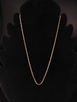9ct rose gold necklace 7.3 grams 47 cm
