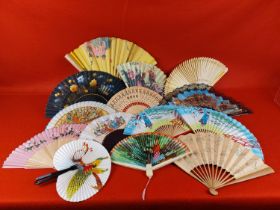 Collection of fans from various countries.