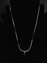 14ct gold necklace with pendant 3.7 grams