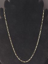 9ct gold necklace 3.5 grams length 53cm
