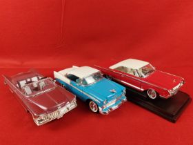 3 x Road Signature models. 1956 Chevrolet Bel Air, 1959 Buick Electra, 1964 Mercury Marauder.