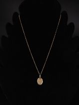 9ct gold necklace with 9ct gold pendant 3.2 grams