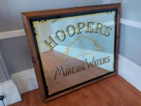 Stunning large Hoopers Mineral Water Chemist mirror with beautiful etching. Mirror is etched