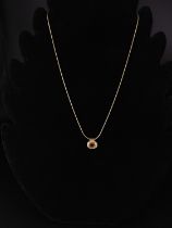 9ct gold necklace with pendant 3.5 grams