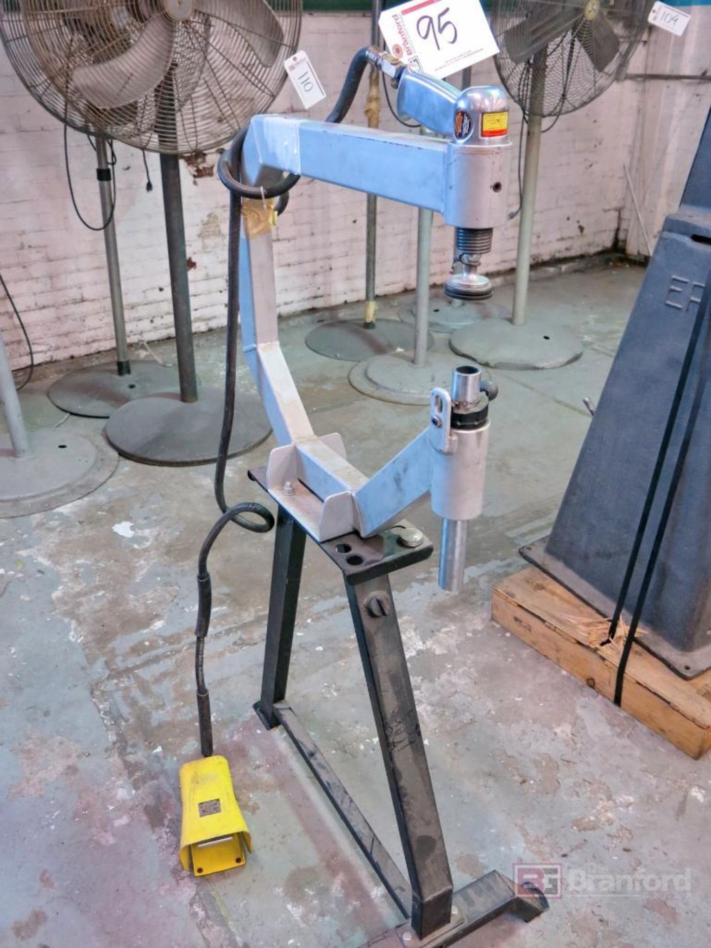 Pneumatic buffing stand