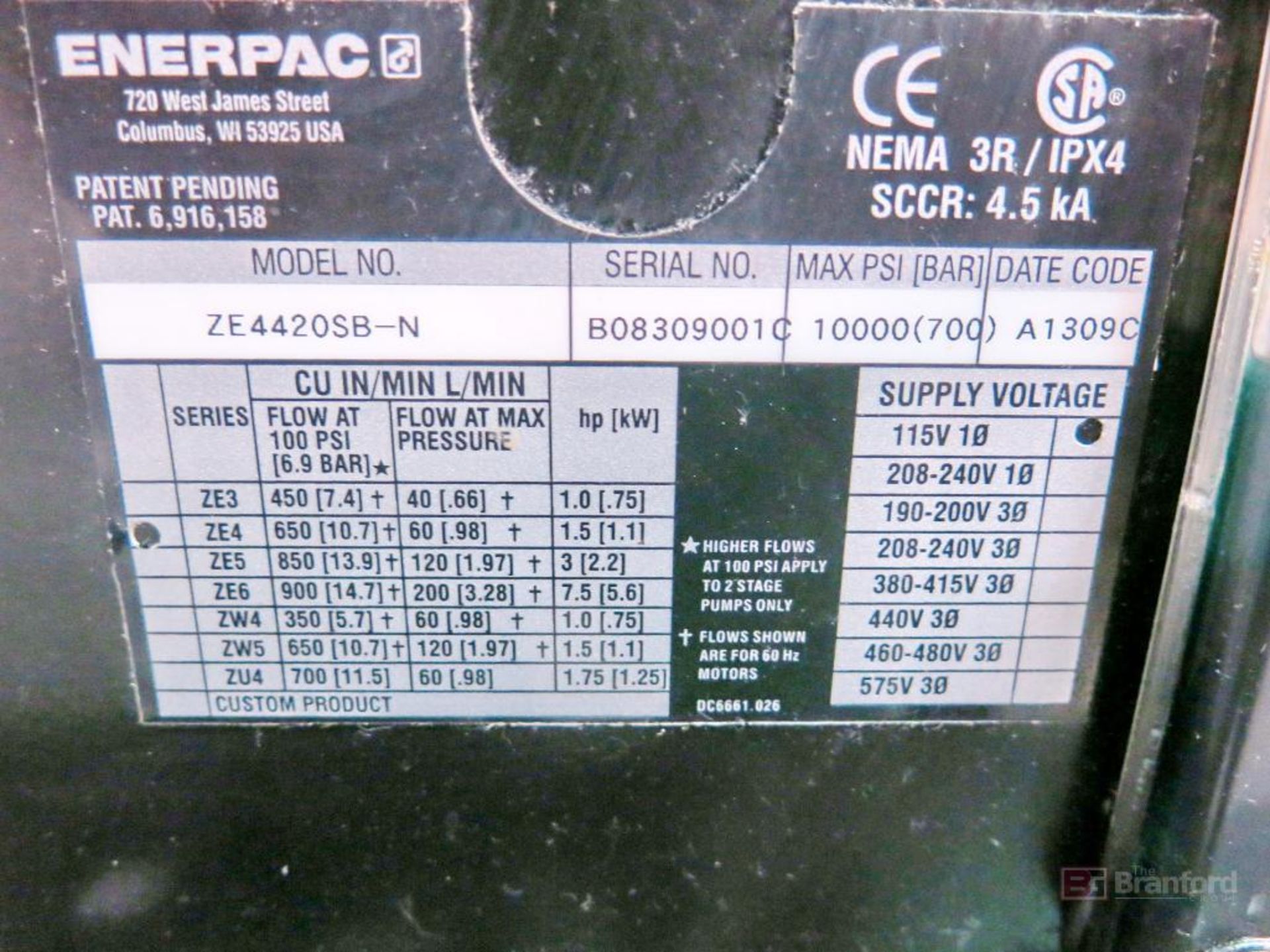 Enerpac 50 ton cap. Hydraulic H frame press - Image 5 of 5
