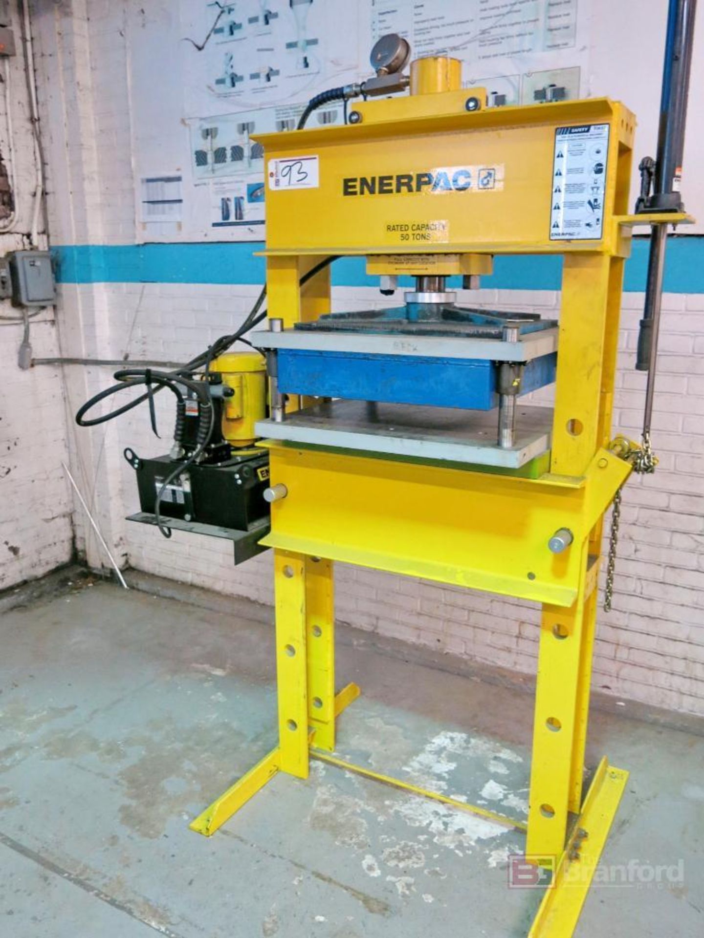 Enerpac 50 ton cap. Hydraulic H frame press