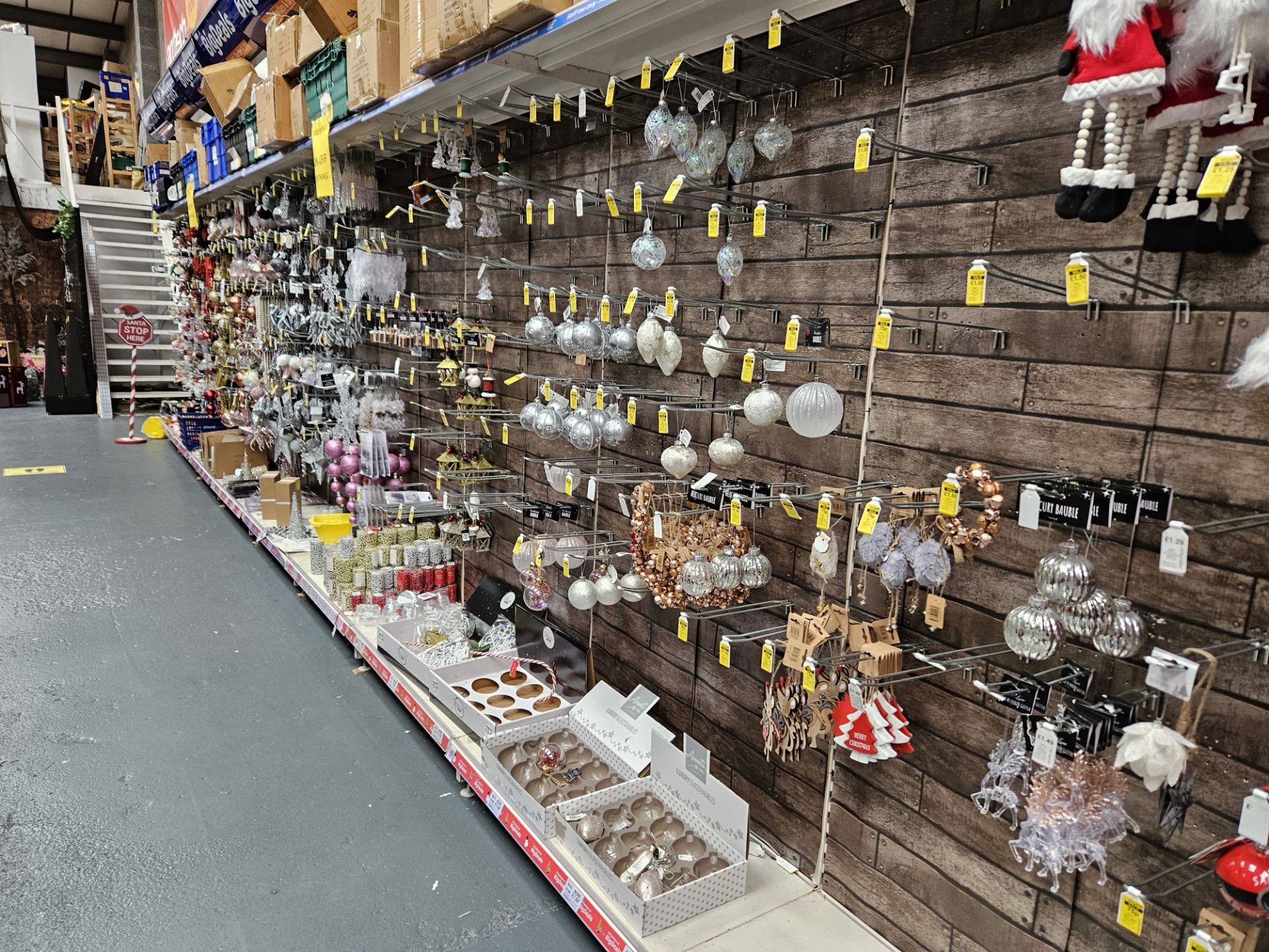 2 Aisles of assorted Christmas tree decorations and baubles. Shelving not included. - Image 3 of 4