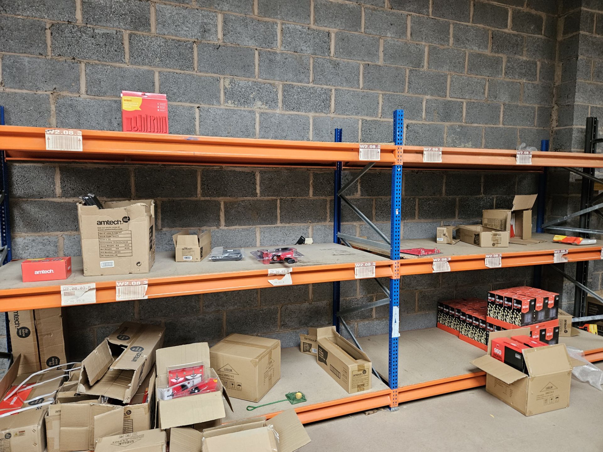 2 x bays heavy duty racking including assorted contents. - Image 2 of 2