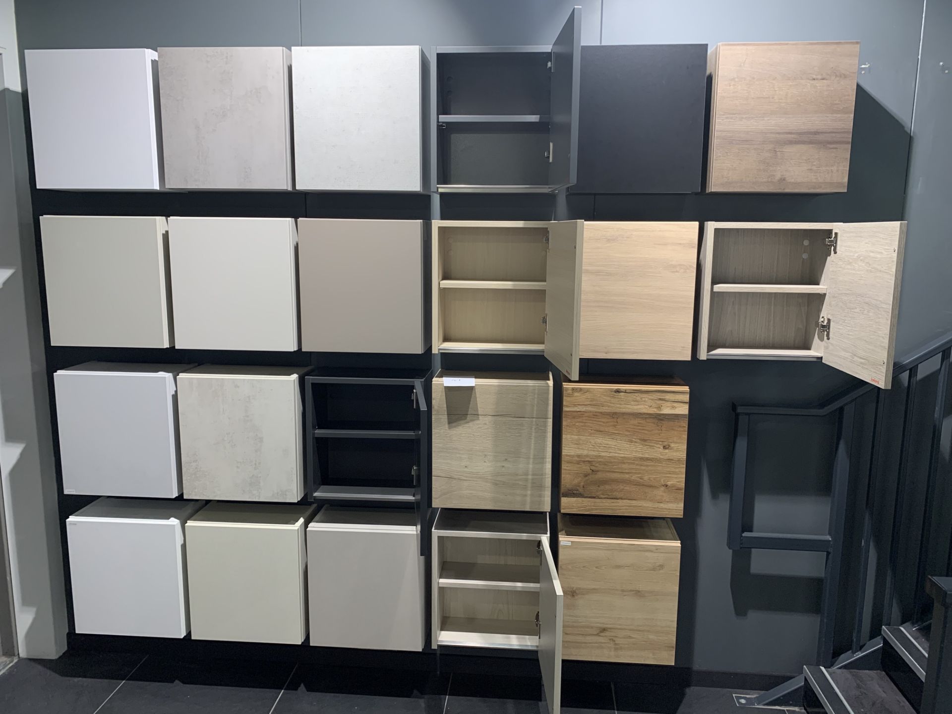 22 x Square Individual Cupboards of assorted finishes - Image 2 of 2