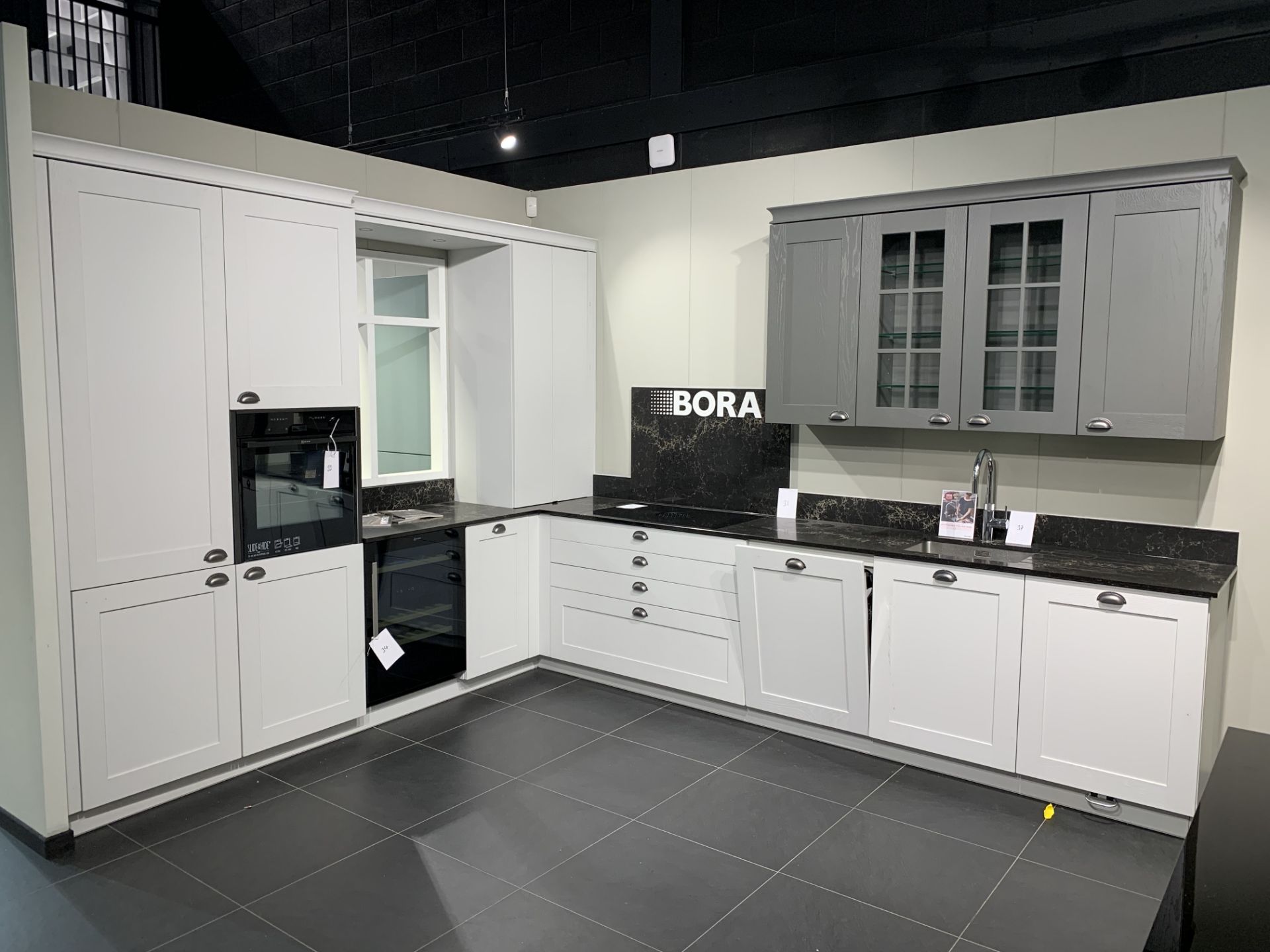 Complete fitted kitchen in grey