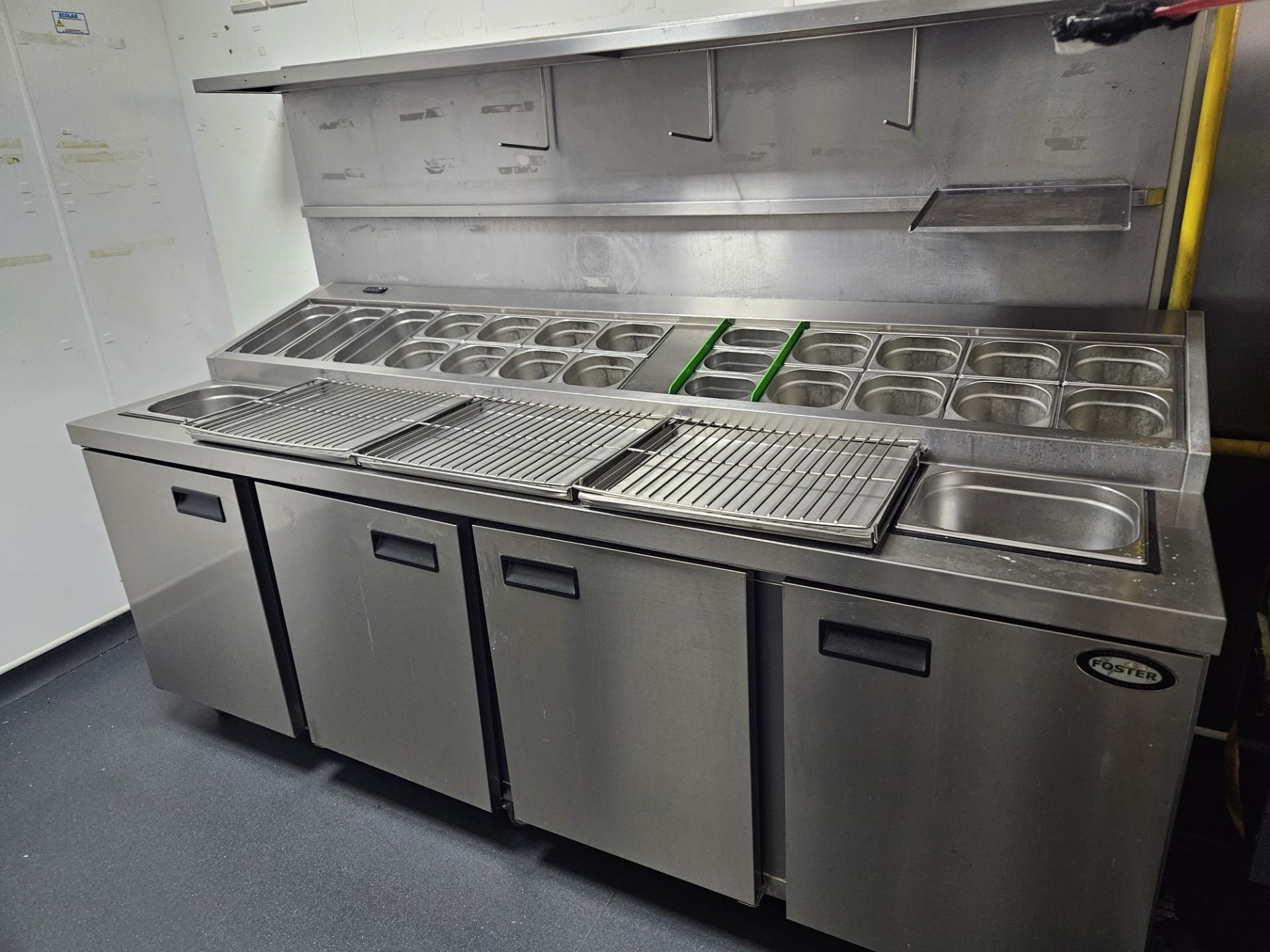 Stainless Steel food Preperation area and ingrediants area, with Fosters under counter fridges 4 x d - Image 3 of 3