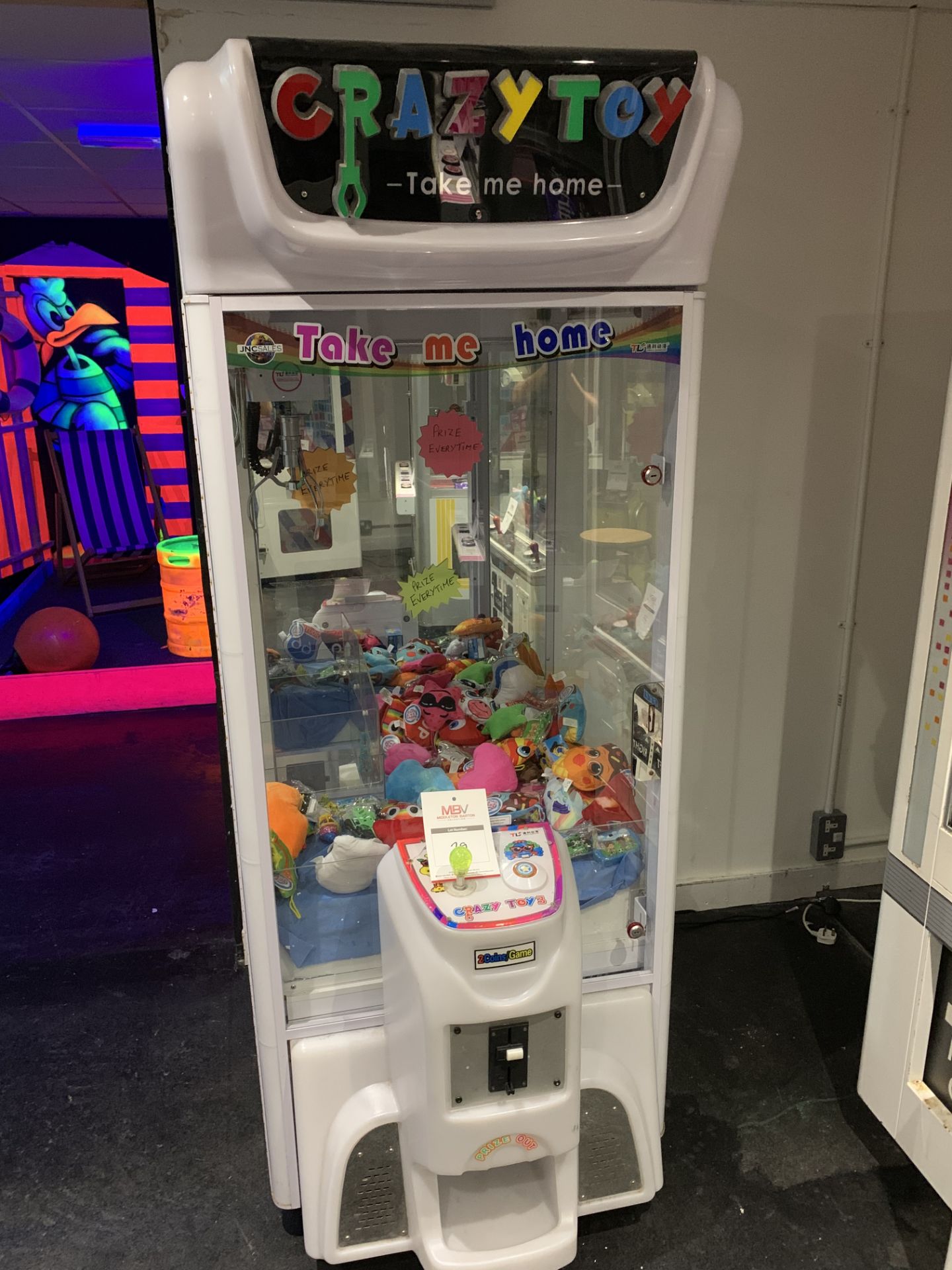 "Crazy Toy" Prize Grab Arcade Machine