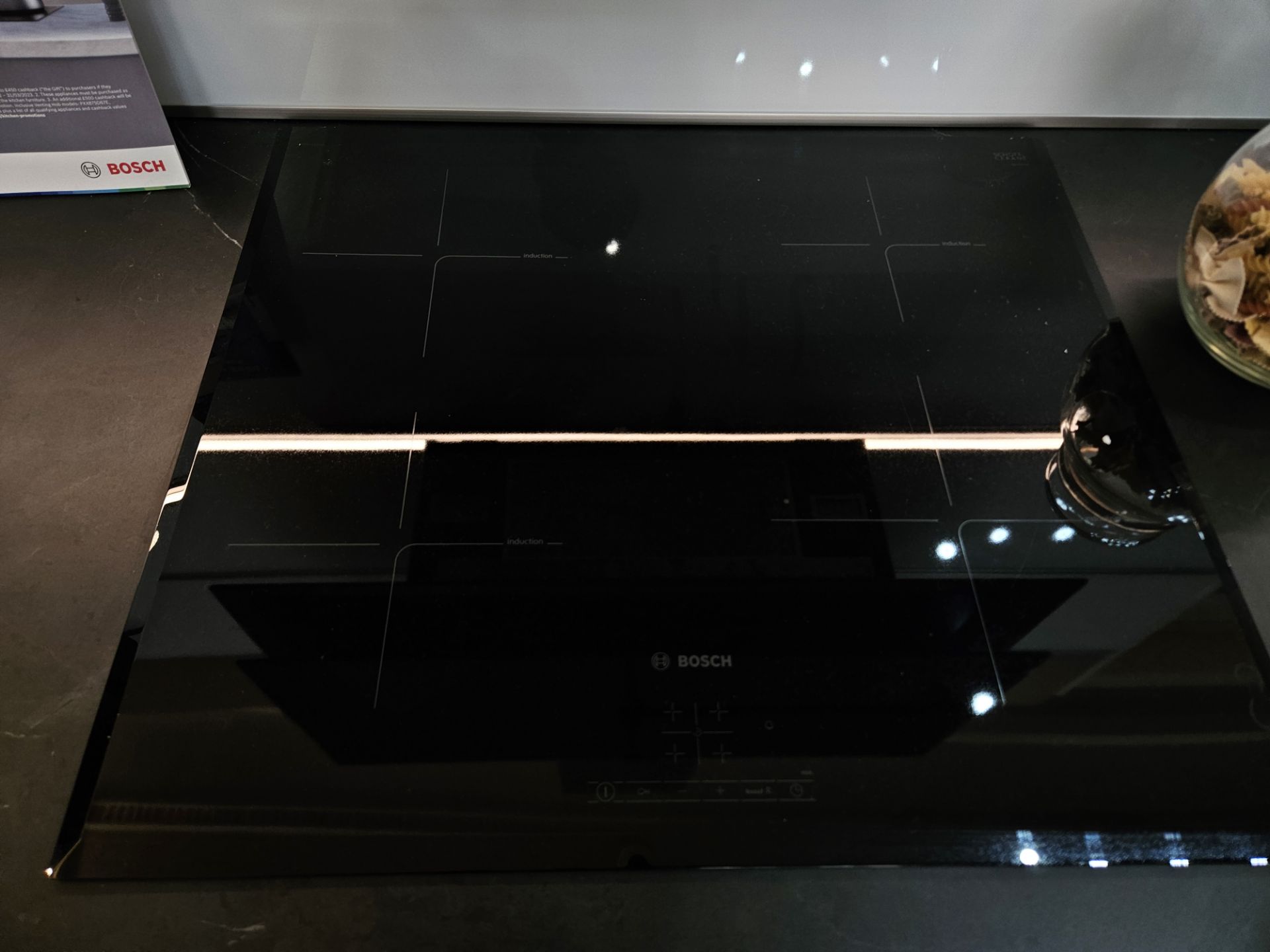 Display kitchen comprising black marble effect base unit cupboards and drawers - Image 8 of 9