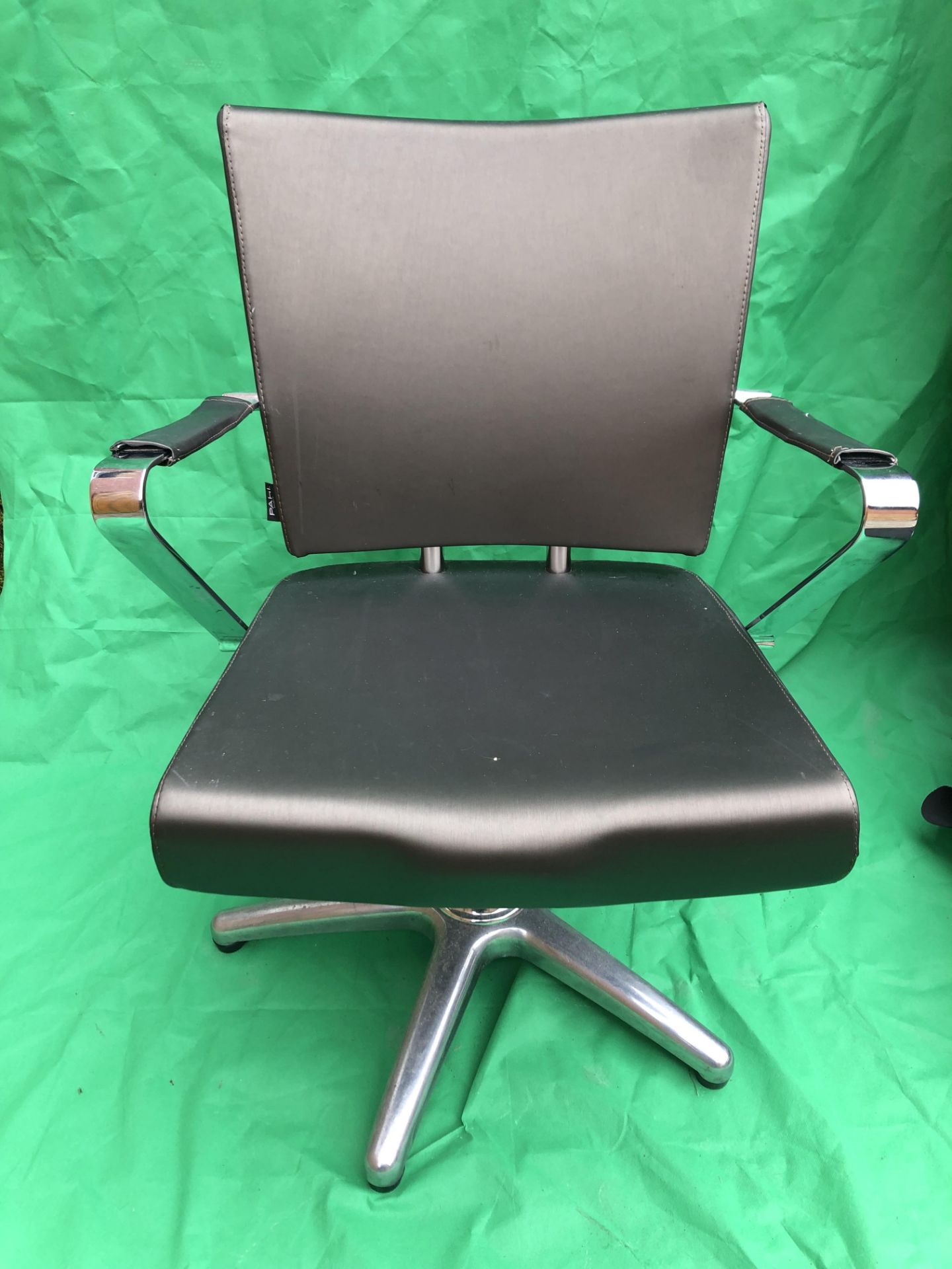 1 x Pahl model Mitas salon chair with dark grey upholster